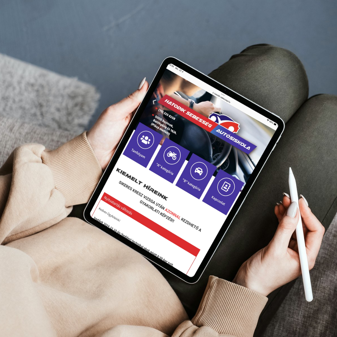 Hatodik Sebesseg Autosiskola projekt